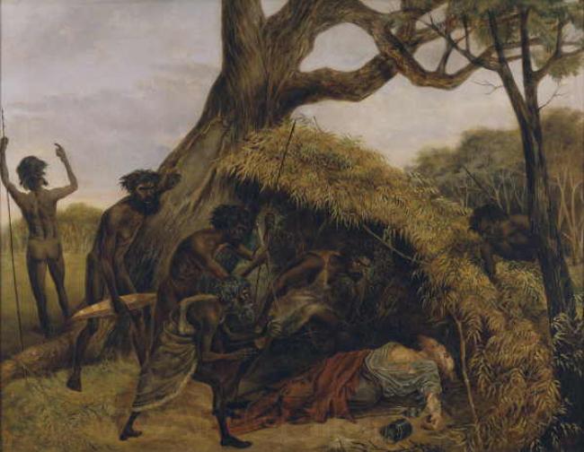 unknow artist Natives discovering the body of William John Wills, the explorer, at Coopers Creek, June France oil painting art